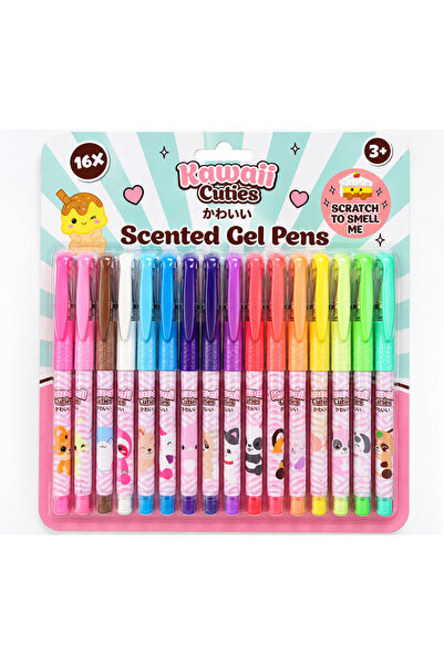 Generic Brand Комплект от 16 ароматизирани гел химикалки Kawaii Cuties, много...