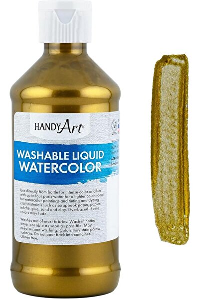 Handy Art ألوان مائية سائلة قابلة للغسل، 8 أونصة، أصفر