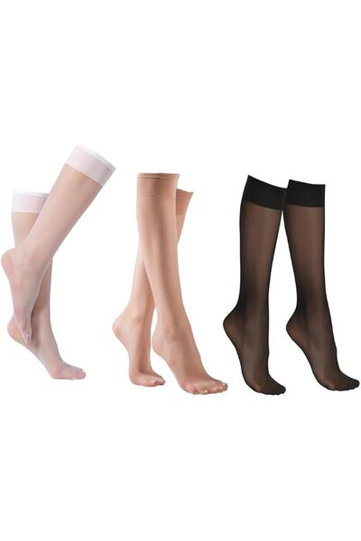 GENERAL Baratoland Women's and Girls' Transparent Knee-High Socks - Knee-Leng...