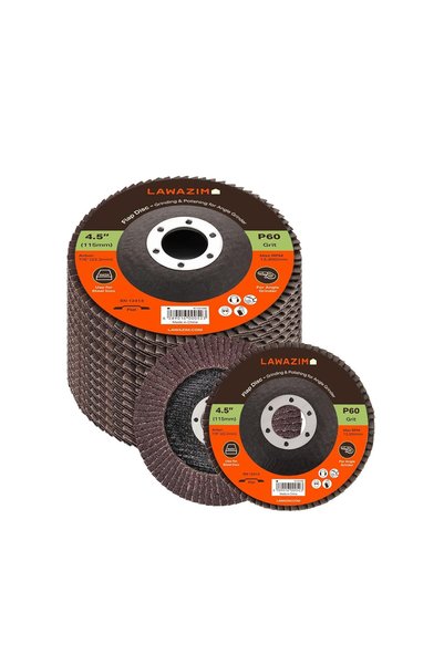 Lawazim 10 Pack Grinding Flap Disc - 4.5 x 7/8-Inch 60 Grit - 115mm x 22.2mm ...