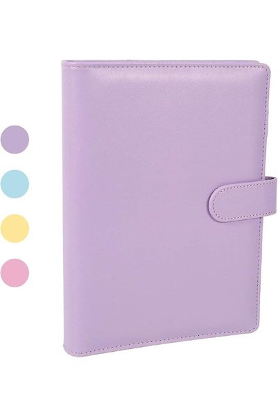 GENERAL A5 PU Leather Ring Binder, Budget Binder A5 Notebook Binder Pockets