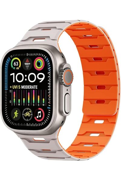 TERRIFI Magnetic Silicone Band Compatible with Apple Watch, 49 mm Sport Strap