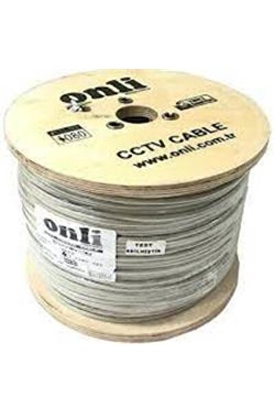 ONLİ ShakkkMarket ON-2201 2+1 1x0,22 mini Coax 2x0,22mm 500 metre CCTV Kamera Kablosu