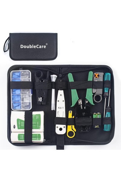 DoubleCare Network Tool Set, 12 in 1 Professional Repair Tools Network Kit Wi...