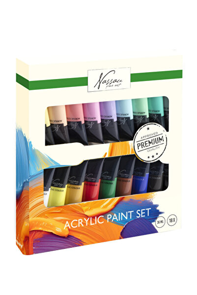 Javoli Colorful Nassau Bright Acrylic Paint Set 18 Pieces