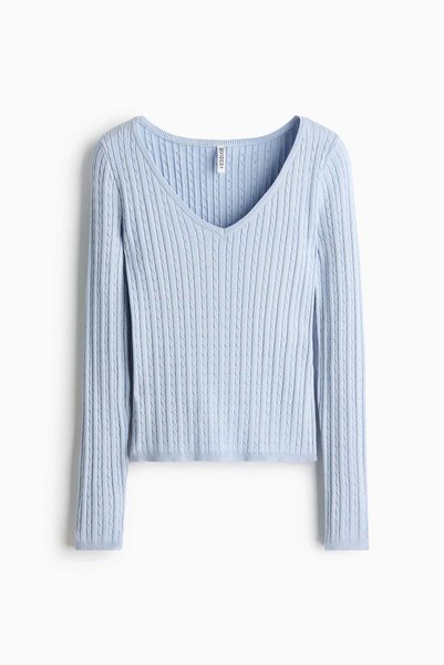 H&M Cable-knit viscose-blend jumper