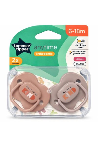 tommee tippee مهدئ للأطفال، عبوة من قطعتين، للأعمار من 6 إلى 18 شهرًا