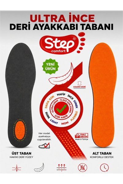 COMFORTSTEP Ultra İnce Deri Jel Destekli Ayakkabı Tabanı