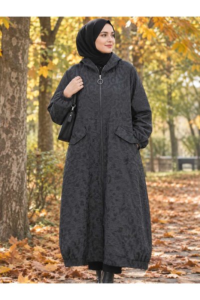 MODA Leopar Desenli Kapişonlu Kap