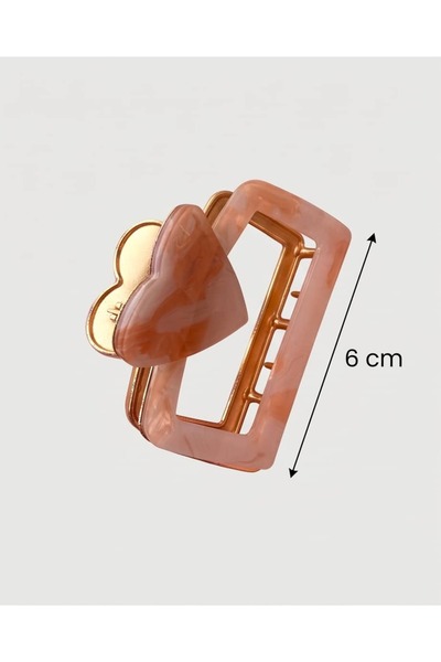 Portakal Esintisi Tiamo Heart Detailed Bone-Look Metal Clasp Buckle