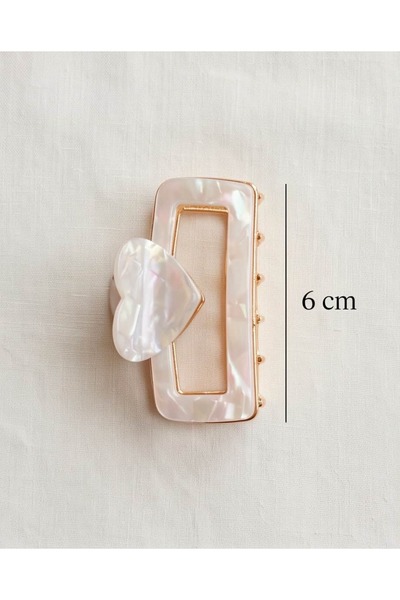 Portakal Esintisi Tiamo Heart Detailed Bone-Look Metal Clasp Buckle
