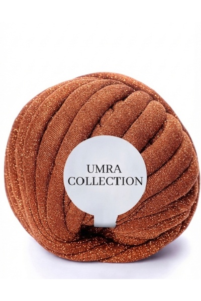 UMRA collection Marshmellow Ip 2.50cm 400Gr Color-Copper Glitter Hobby Rope