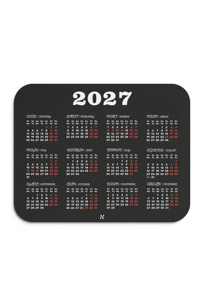 nilizma Black Ergonomic Mouse Pad with 2027 Calendar Ideal Mousepad for Home ...