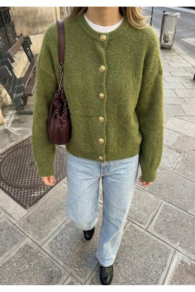 Bahar Altundemir Women's Pinterest Model Soft Buttoned Cardigan