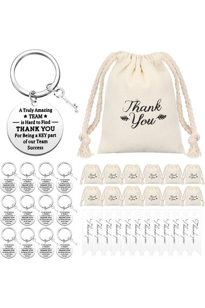 AZONEE 36 Pcs Employee Appreciation Gifts for Coworkers, Thank You Keychains,...