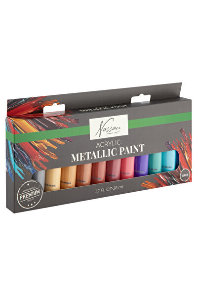 Javoli Colorful Nassau Metallic acrylic paint set 12 pcs