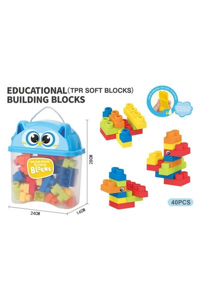 Blue Toys Μαλακά τουβλάκια σε κουτί 40 τεμάχια