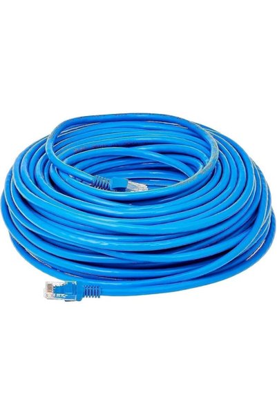 GENERAL كابل إيثرنت Cat6 بطول 30 متر - أحمر، 8P8C، ذكر إلى ذكر، للاستخدام الد...
