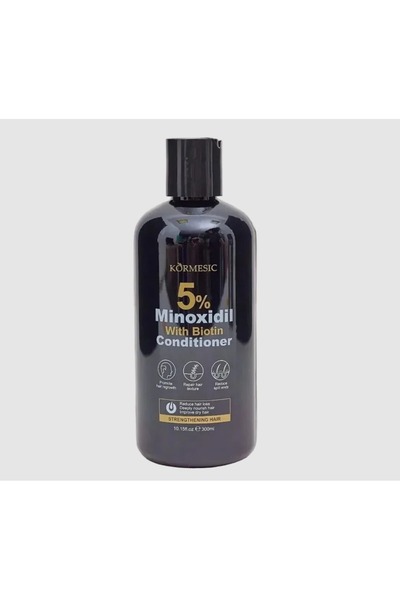 Kormesic 5% Minoxidil with Biotin Strengthening Conditioner 300ml – Hydrating Hair Conditioner for Smooth, Stronger-Looking Hair