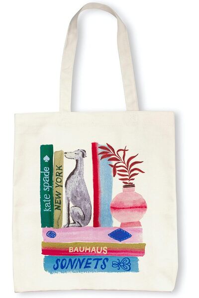 kate spade new york Canvas Book Tote, Large Shoulder Bag, Cute Tote for Beach...
