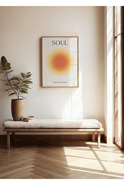 KEYFHOME Aura pozitivă Soul Pastel Poster de pictură MDF înrămat cu lemn, cad...