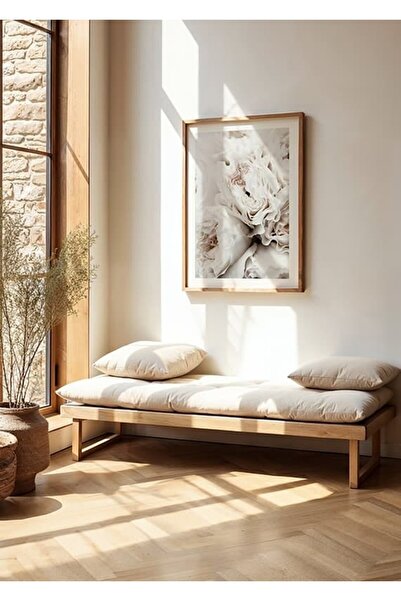 KEYFHOME Trandafiri înfloriți Botanic Wood Framed MDF Picture Poster Dormitor...