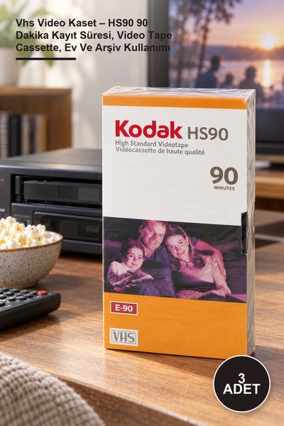 Yenilig 3 Adet Vhs Video Kaset – HS90 90 Dakika Kayıt Süresi, Video Tape Cassette, Ev Ve Arşiv Kullanımı