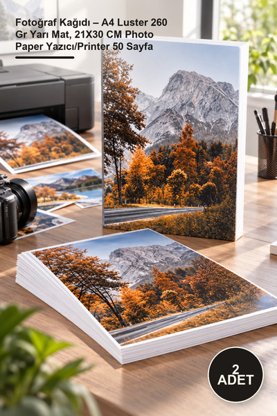Yenilig 2 pieces of photo paper - a4 luster 260 gr semi-matte, 21x30 cm photo...