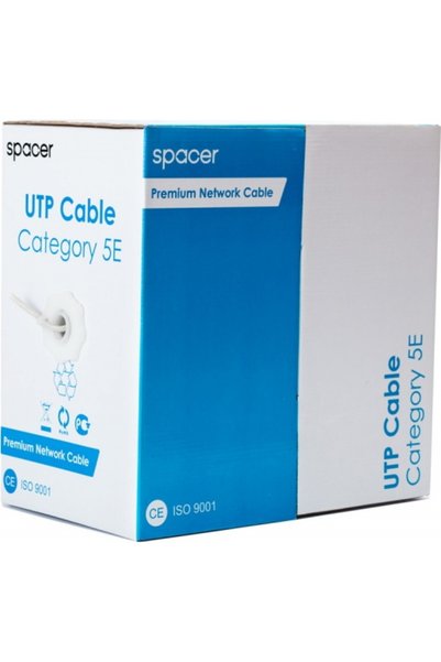 SPACE&R Cablu UTP ROLA, Cat5e, 305m, Cupru-Aluminiu, Solid, AWG24, diam. 0.51...
