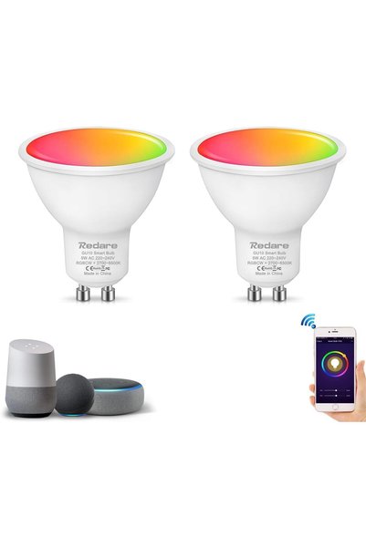 GENERAL Redare Alexa GU10 Smart Bulb,Smart Spot Light Bulbs,5W WiFi LED Light...