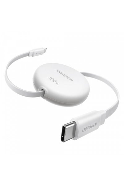 Ugreen Cablu de date și încărcare USB-C - USB-C L531, 100W, 1m, Alb