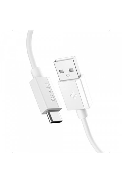 Spigen Cablu Date si Incarcare USB-A - USB-C Essential, 60W, 2m, Alb