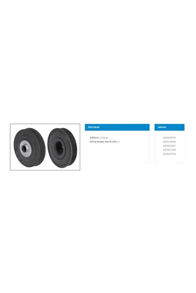 K-METAL KRANK KASNAGI 6 PK (RENAULT TRAFIC II 2.0 01- LAGUNA II 1.8 2.0 01-) F4R