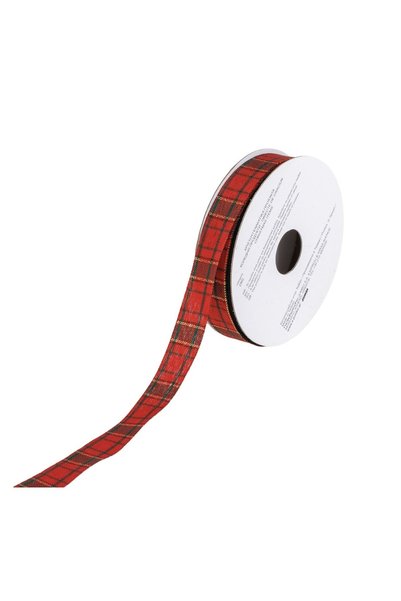 Jumbo Panglica Decorativa Brad de Crăciun Roșie cu Carouri Verzi 5m x 15mm – ...