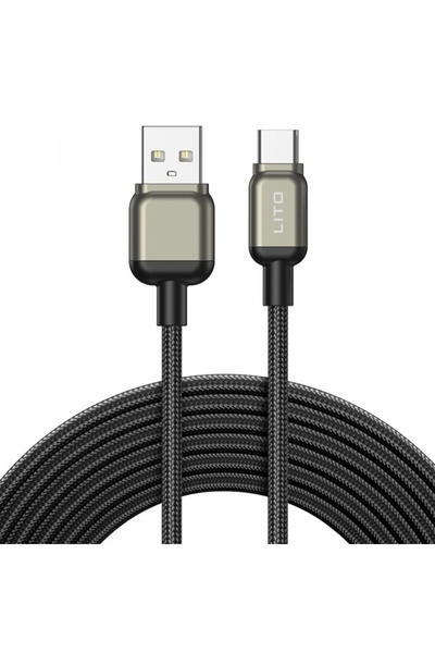Lito Cablu Date si Incarcare USB-A - USB-C LD17, 18W, 1m, Negru