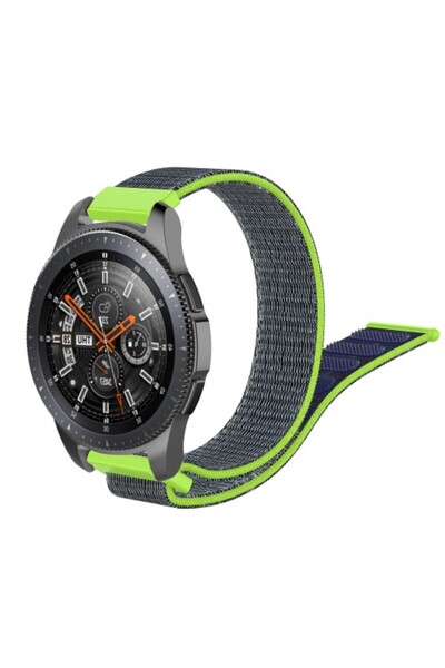 OEM Nylon Velcro Υφασμάτινο Μπρασελέ 22mm για Samsung Galaxy Watch 46mm - Μπλ...