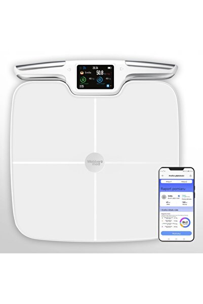 WEBBER Cântar Inteligent LIORA PRO+, 57 Parametri, 8 Electrozi, WiFi, Bluetoo...