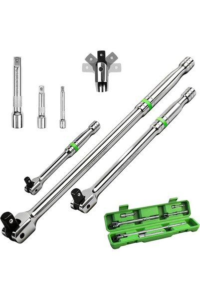 SWANLAKE GARDEN TOOLS طقم مفاتيح ربط مرنة 6 قطع، مقاسات 1/4 و 3/8 و 1/2 بوصة،...