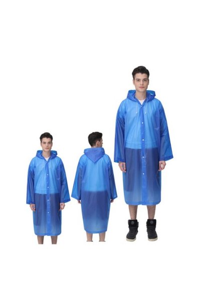 EVA Unisex Αδιάβροχο με Κουκούλα - Μπλε