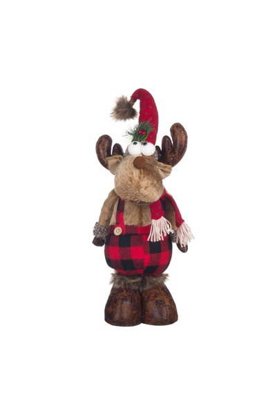 OEM Figurină Decorativa de Crăciun Ren cu Pantaloni cu Carouri 45 cm – Decor ...