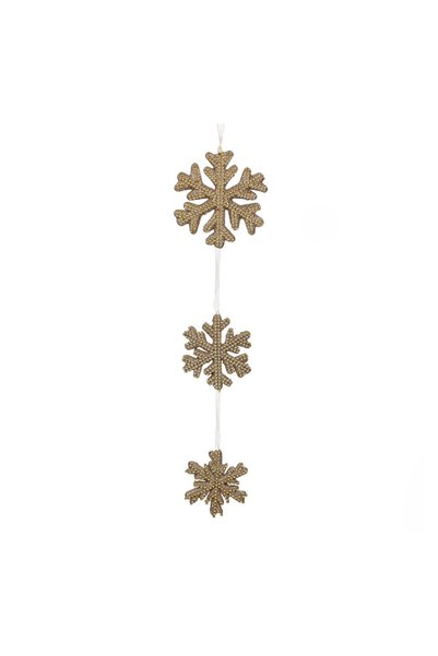 OEM Decorațiune de Crăciun Suspendabila 3 Fulgi din Spuma cu Glitter Bej 55 c...