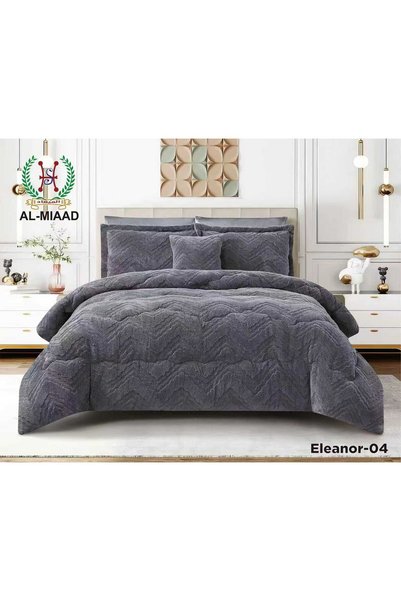 ALMIADD Winter Fur Velvet Reversible Comforter 7 Pieces Set Fur Bedspread with Luxury Velvet Padding _ Winter Double Bedspread 7 Pieces Set