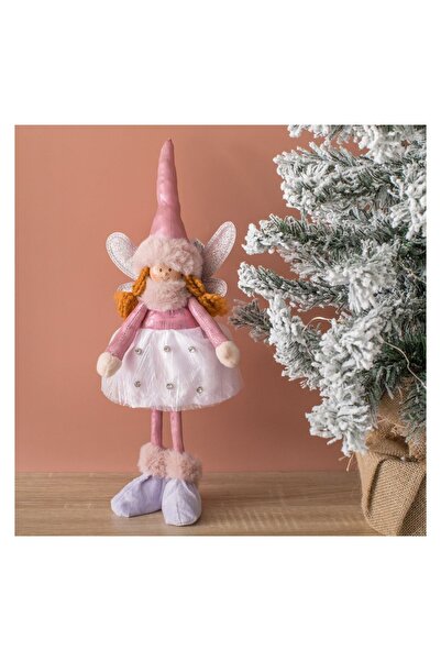OEM Figurină Ingeras de Crăciun cu Rochie Lila 38 cm – Accent Festiv pentru S...