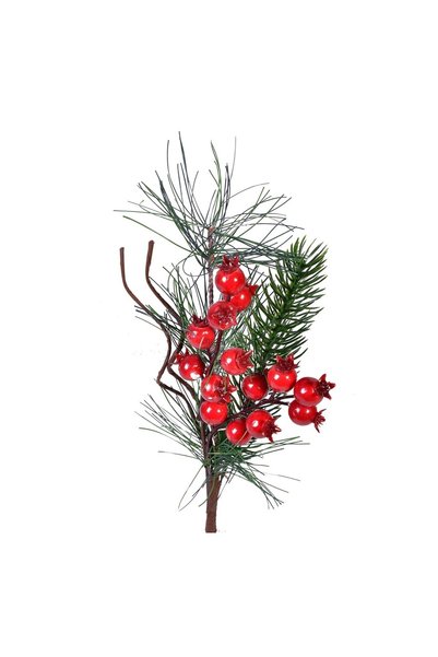 OEM Ramura Decorativa de Crăciun de Brad Berries 22 cm – Atmosferă Festivă pe...