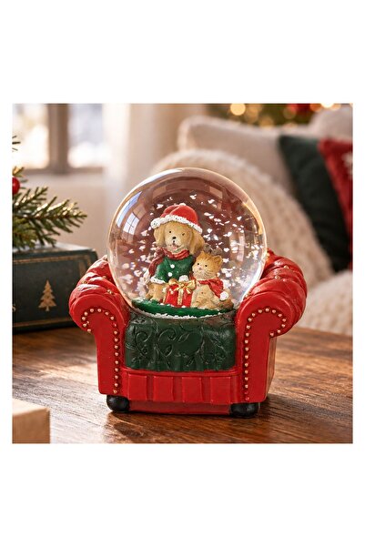 OEM Glob de Zapada Decorativ de Crăciun Fotoliu cu Animalute 10 cm – Accent F...
