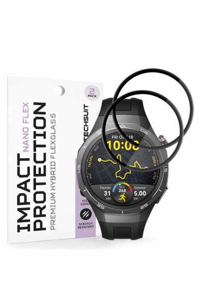 Techsuit Folie Protectie Nano Flex pentru Huawei Watch GT 5 Pro 46mm, Set 2 b...