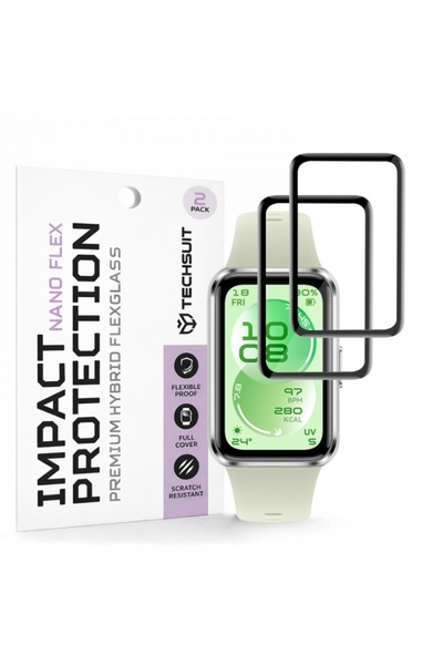 Techsuit Folie Protectie Nano Flex pentru Huawei Band 11, Set 2 bucati, Plast...