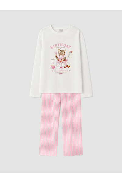 LC Waikiki Printed Girls' Pajama Set for Style Enthusiasts from Uzg Store