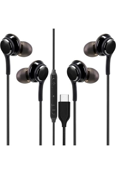 NALACAL 2 عبوات من سماعات USB C المتوافقة مع Galaxy S23 Ultra S22، سماعات أذن...