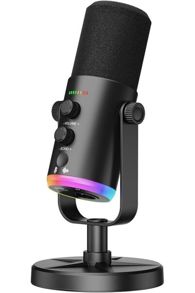 LENND Dynamic USB/XLR Gaming Microphone AI Noise Canceling for PC/Streaming